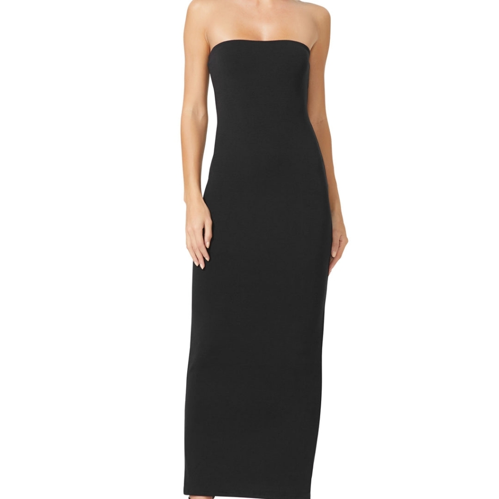 J. Crew Strapless Knit Maxi Dress in Black Size 12